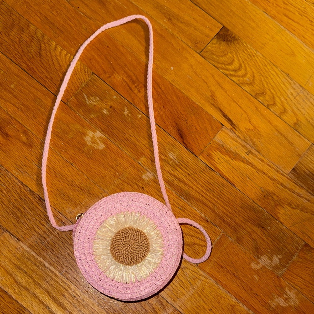 New Pink and Tan Round Girls Bag